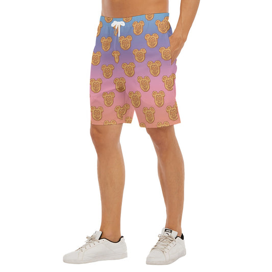 Mickey Waffles Rainbow - Men’s Pocket Beach Shorts