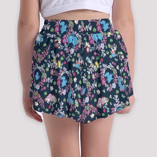 Garden Whimsy - Wonderland Dreams - Girls’ Flowy Pocket Shorts