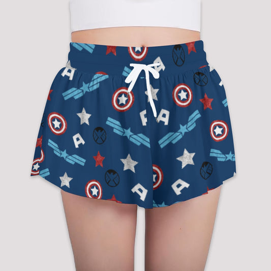American Superhero - Girls’ Flowy Pocket Shorts