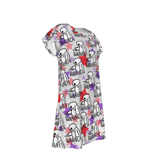 White Robot Balala - Women's T-Shirt Dress