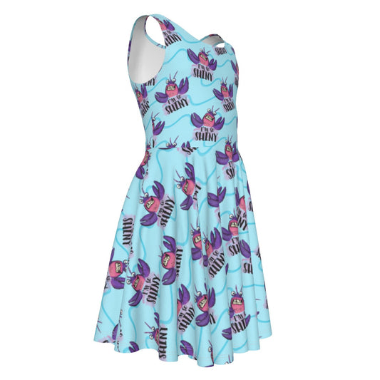Shiny Deep-Sea Villain - Kid's Sleeveless Skater Dress