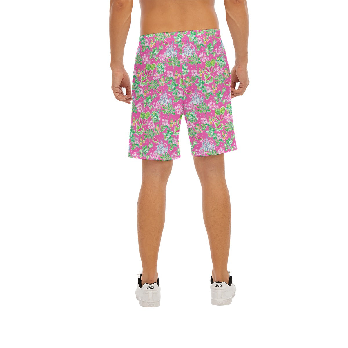 Bright Tropical Vibes - Watermelon Mouse Duo - Men’s Pocket Beach Shorts