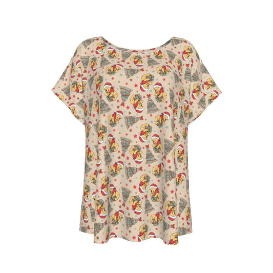Cozy Bear Holiday Cheer - Women’s Relaxed Fit Scoop Tee