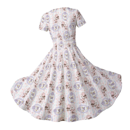 Sweet Springtime Style Duo - Women's V-Neck Ruched Midi Dress