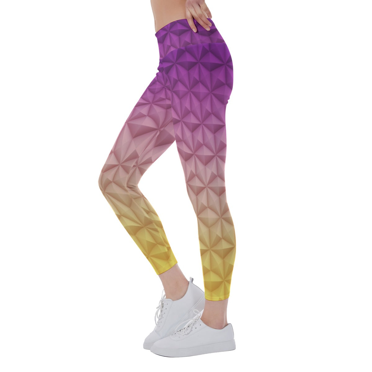 Geometric Spaceship Sphere - Women's Yoga Leggings