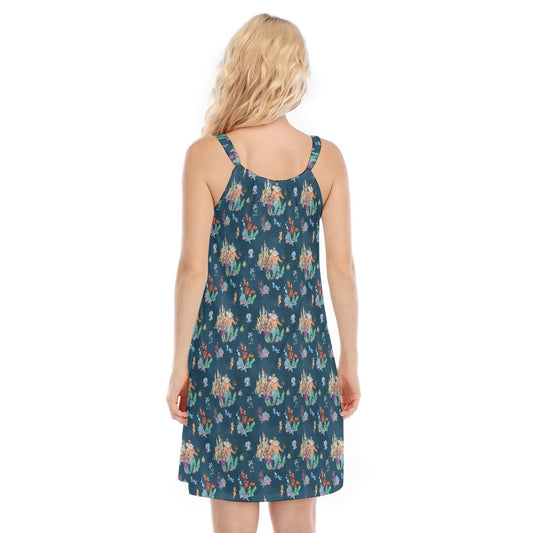 Whimsical Sea King and Crab - Women’s Adjustable Sundress
