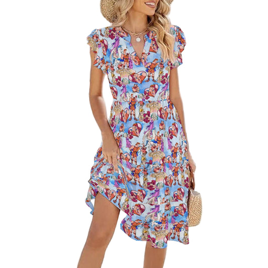 I Won't Say I'm In Love - Women's Tiered Pocket Midi Dress