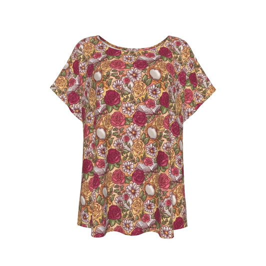 Fairytale Florals – Timeless Tale Blooms - Women’s Relaxed Fit Scoop Tee