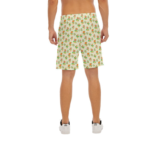 Citrus Charm Bird - Men’s Pocket Beach Shorts