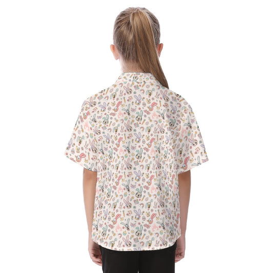 Springtime Friends Celebration Fun - Kid's Hawaiian Button Up Shirt