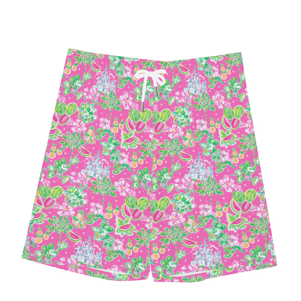 Bright Tropical Vibes - Watermelon Mouse Duo - Men’s Pocket Beach Shorts