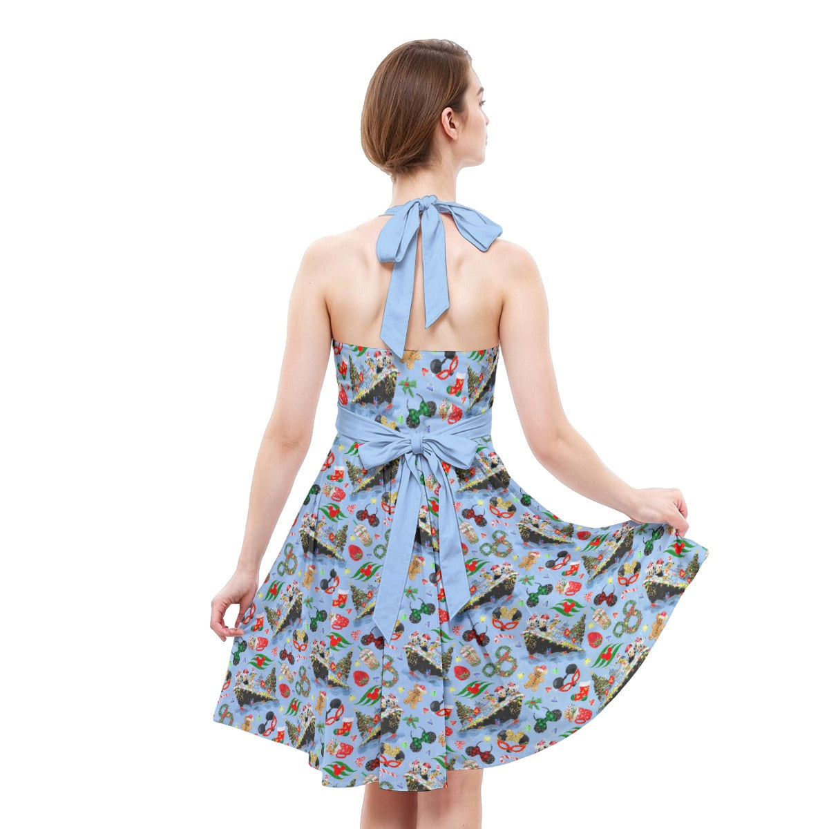 Very Merrytime Christmas Cruise - Women's Halter Vintage Pocket Dress