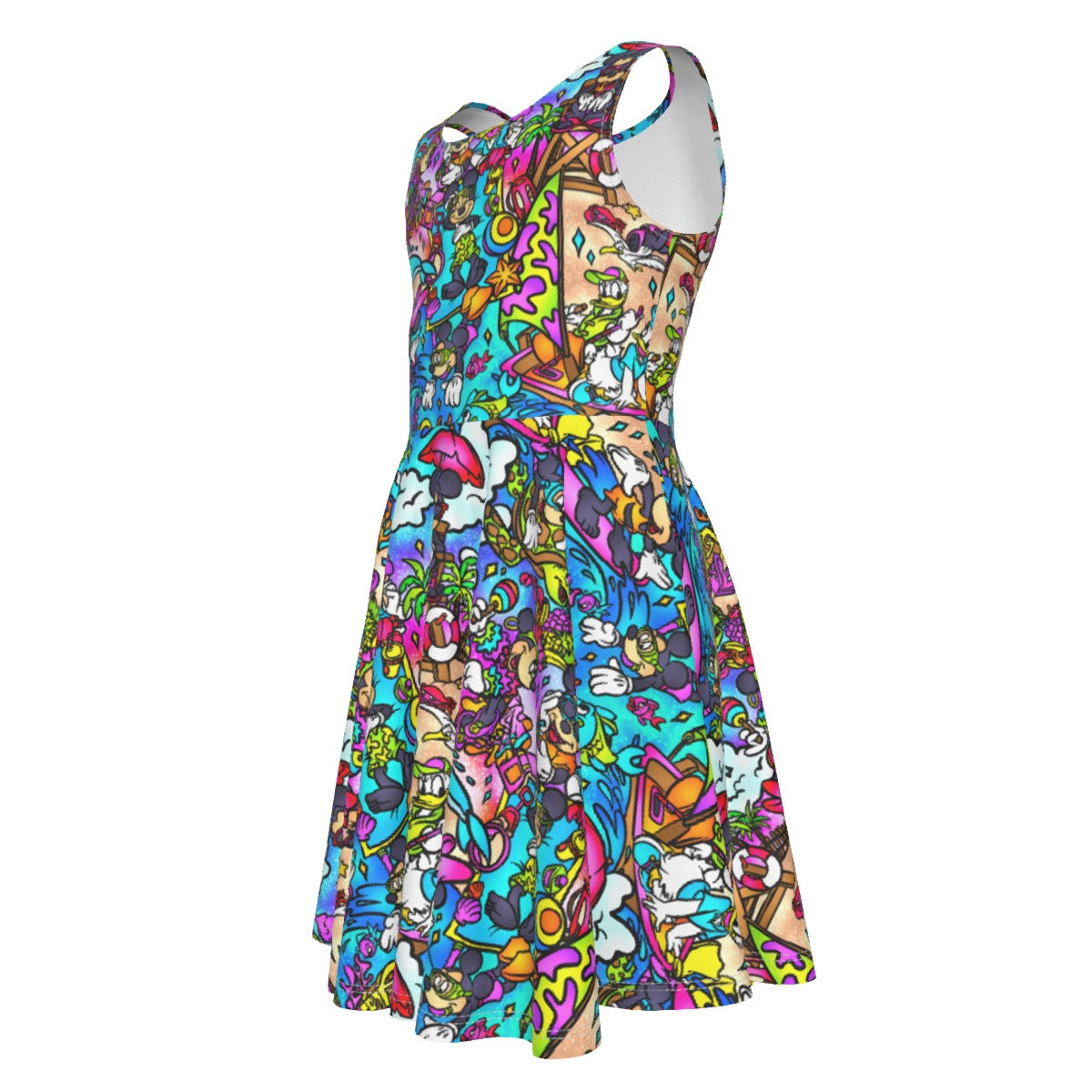 Island Beach Bash - Kid's Sleeveless Skater Dress