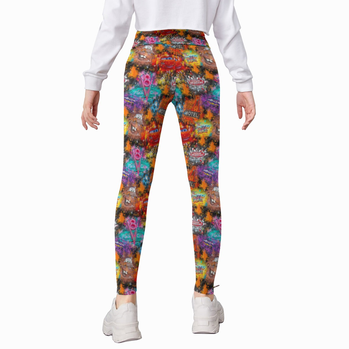 Watercolor Racing Adventure - Kid's Leggings
