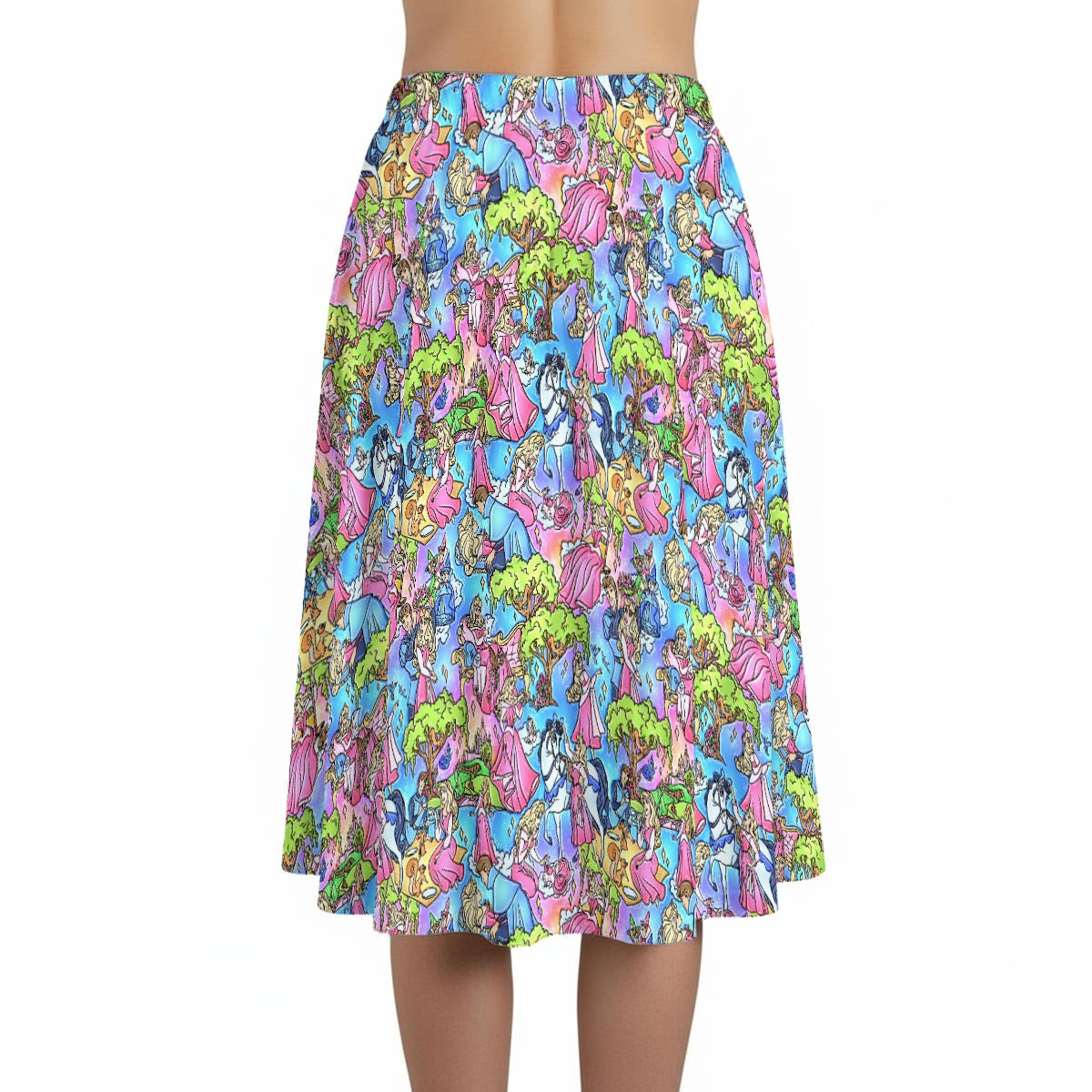 Dreaming Princess Storybook Scenes - Women’s Pocket Midi Skirt