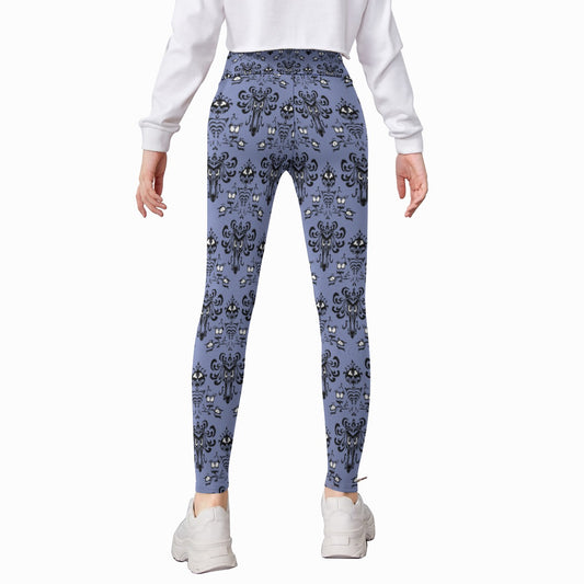 Spooky Mansion Wallpaper- Kid's Leggings