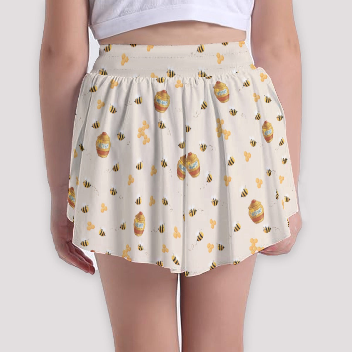 Sweet Hunny Pot & Bees - Girls’ Flowy Pocket Shorts