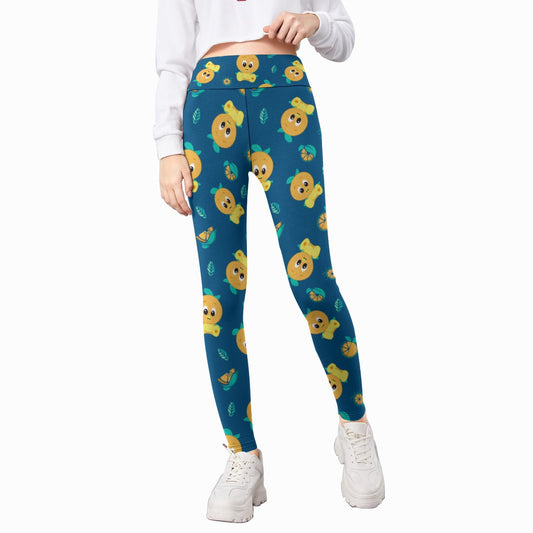 Cheerful Citrus Bird - Kid's Leggings