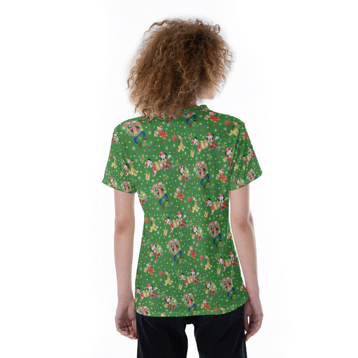 Mouse & Friends Christmas Cheertmas - Women's Short Sleeve V-Neck T-Shirt