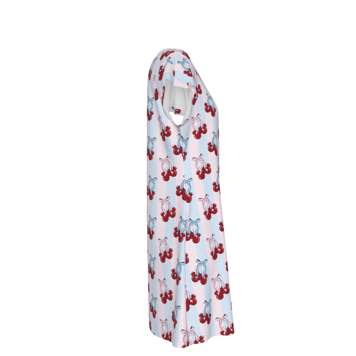 Cherry Ear Bows - Women's T-Shirt Dress
