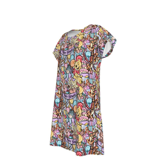 Birthday Bash in the Woods - Women's T-Shirt Dress