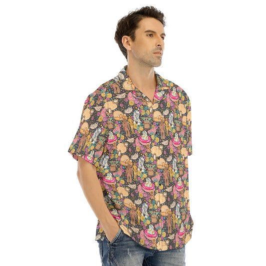 Tropical Space Squad - Men's Hawaiian Button Up Shirt