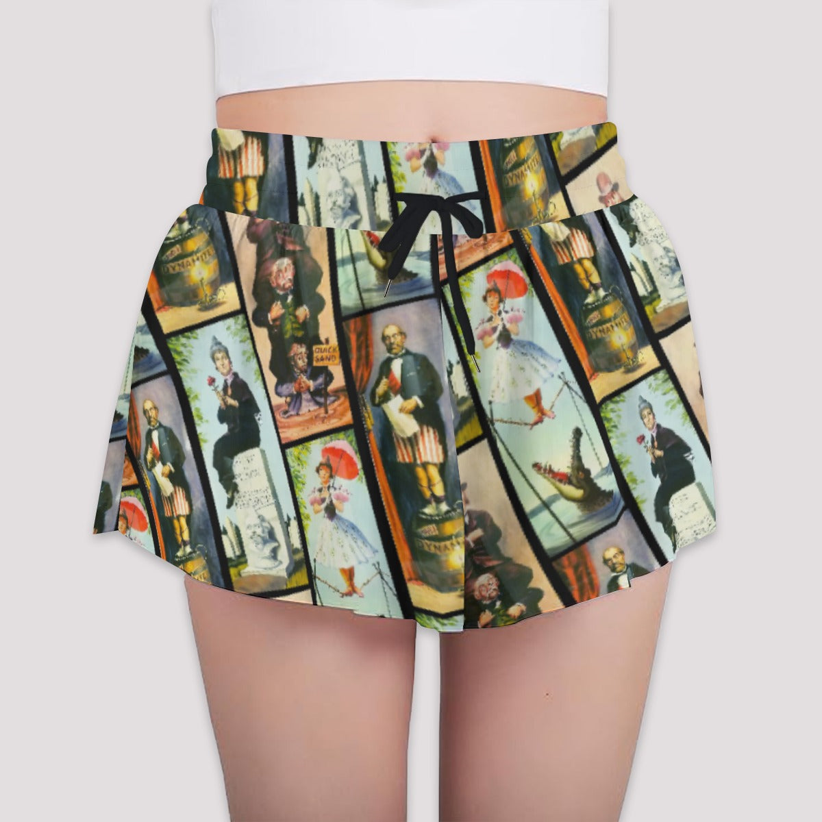 Stretch Room Portraits - Girls’ Flowy Pocket Shorts