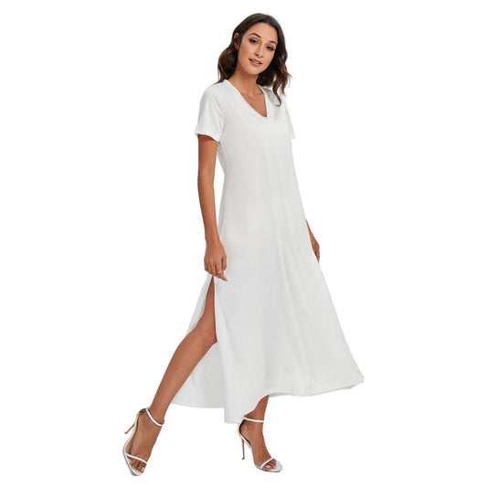 Pick Any Print from our Shop - Women's V-Neck Side Split Maxi Dress