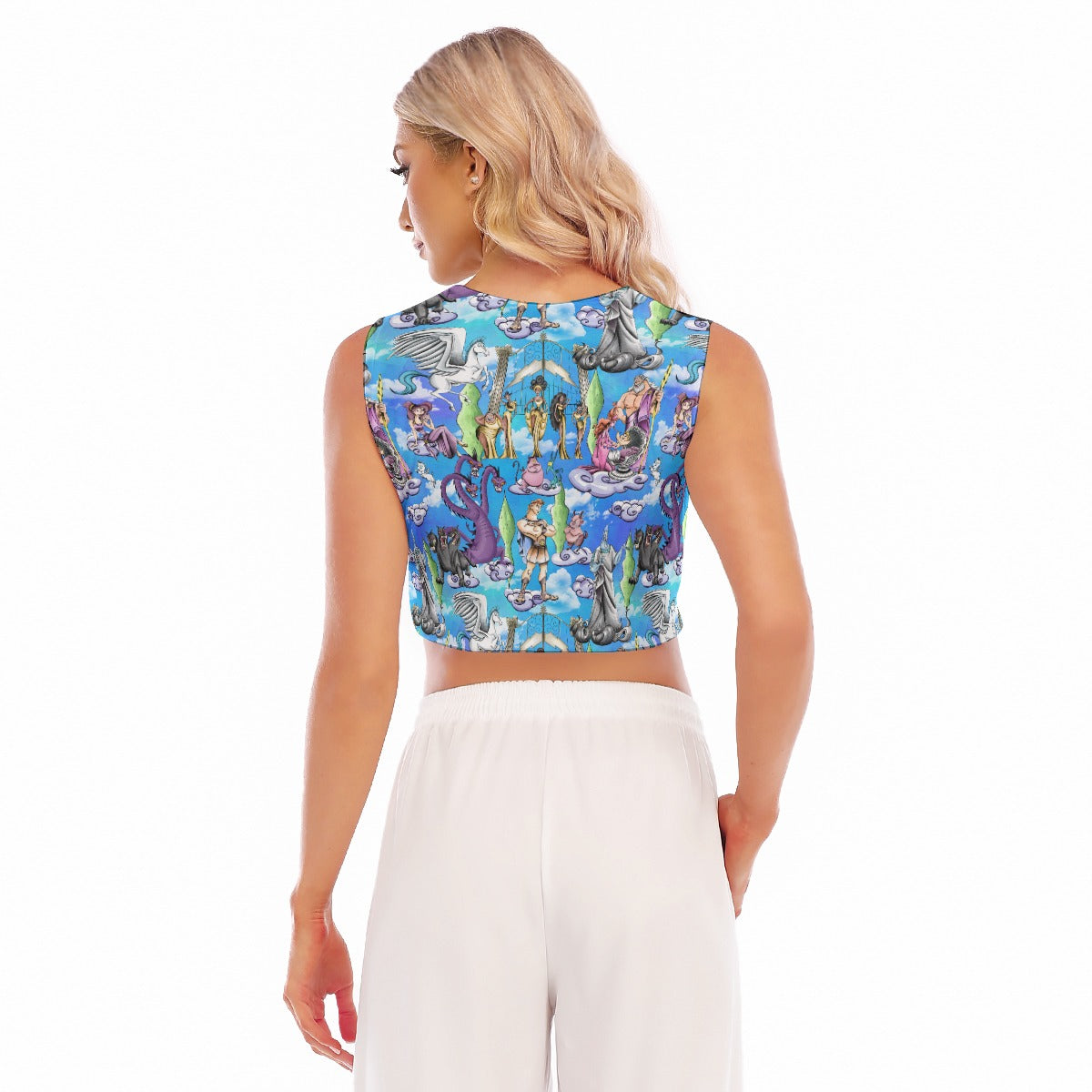 Mythic Hero Chaos Clouds - Women’s Sleeveless Cropped Tee