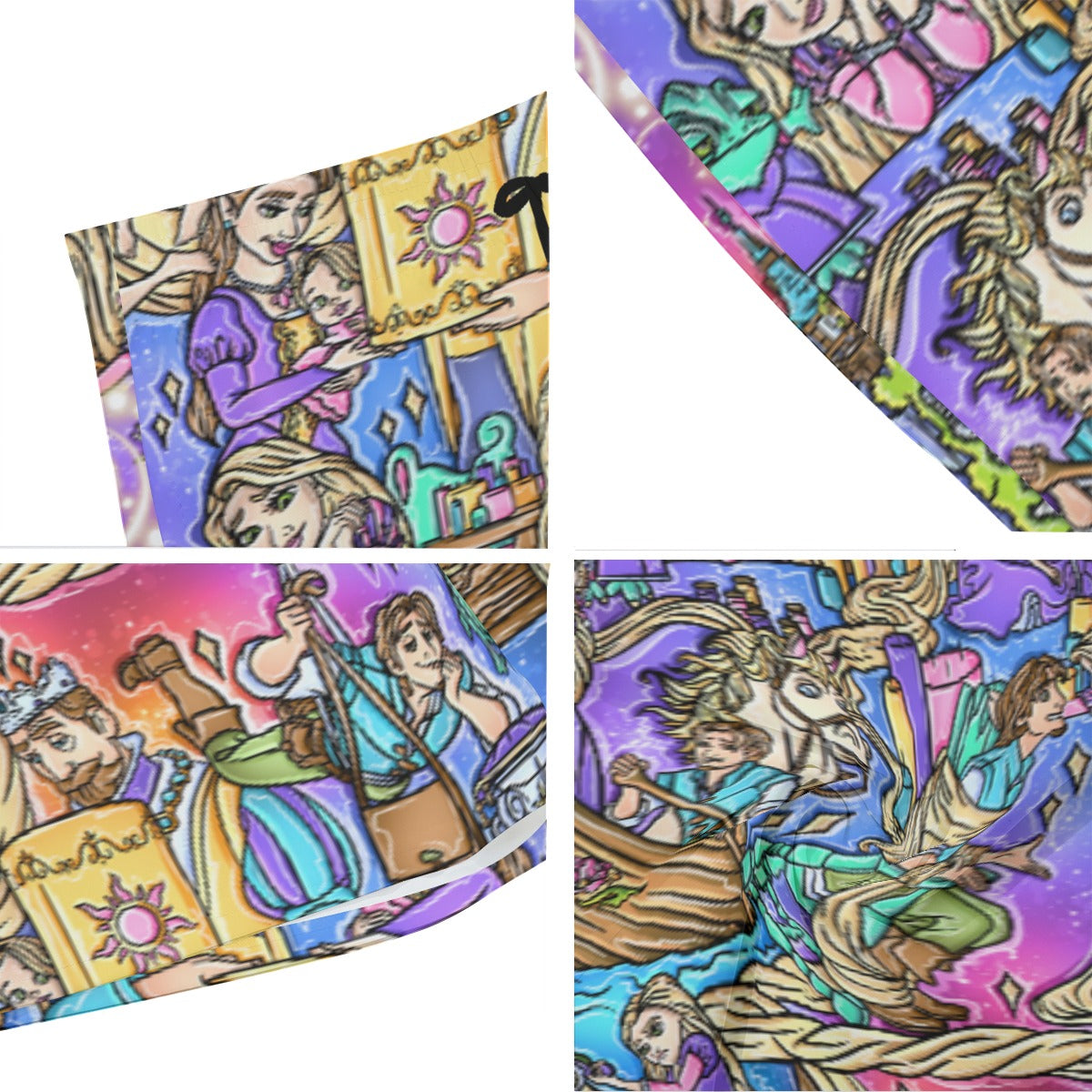 Golden Hair Storybook Scenes - Men’s Pocket Beach Shorts