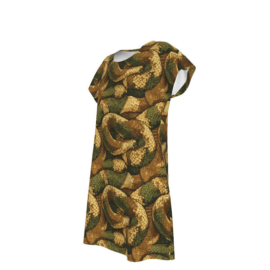 Animal Print - Peacock - Women's T-Shirt Dress
