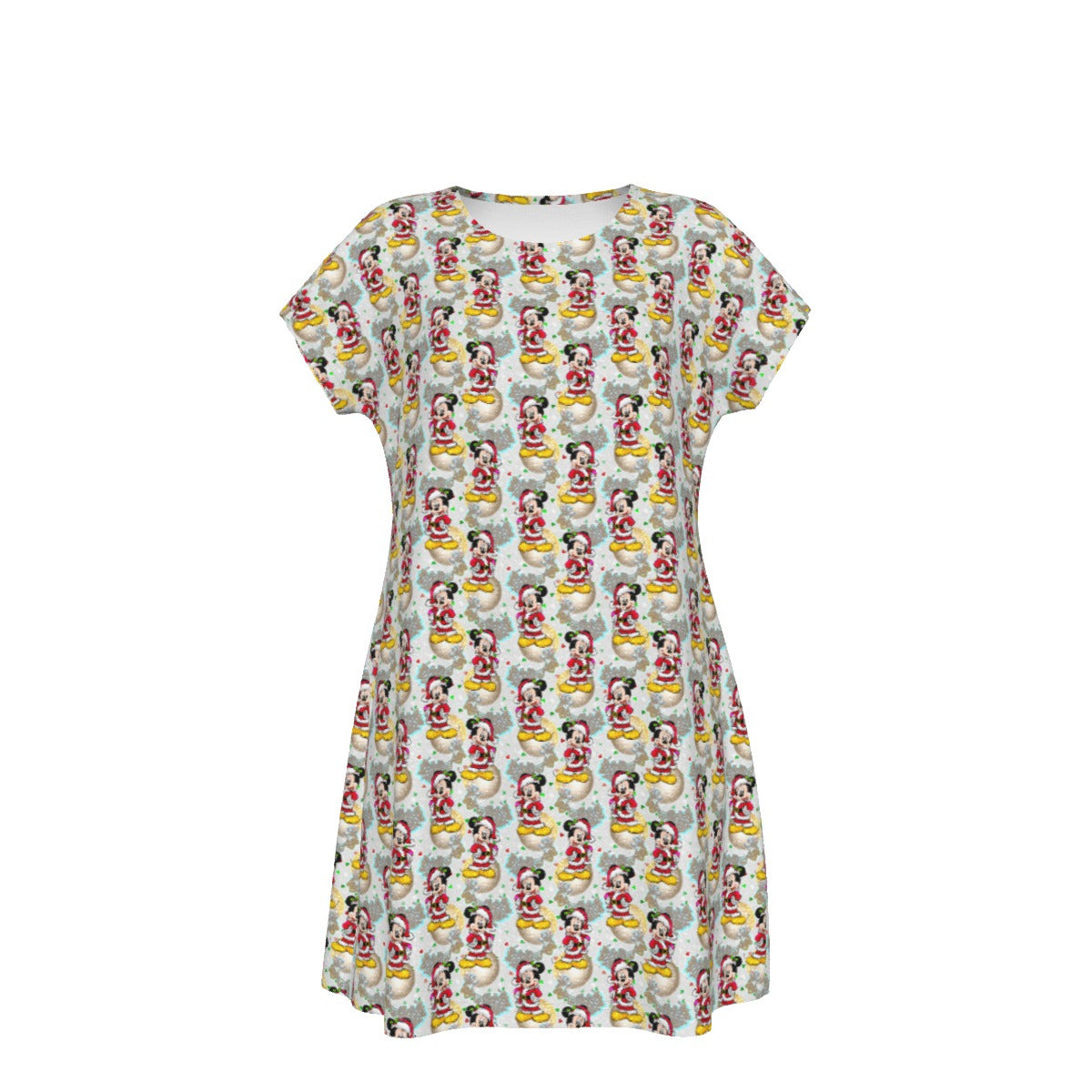 Santa Mouse Celebration - Women's T-Shirt Dress