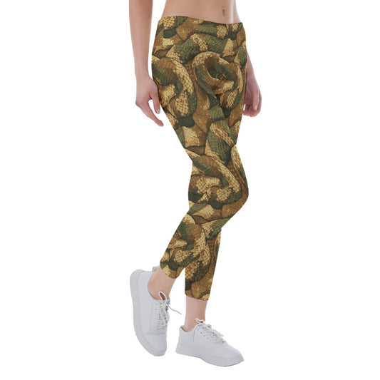 Animal Print - Snake - Women's Yoga Leggings