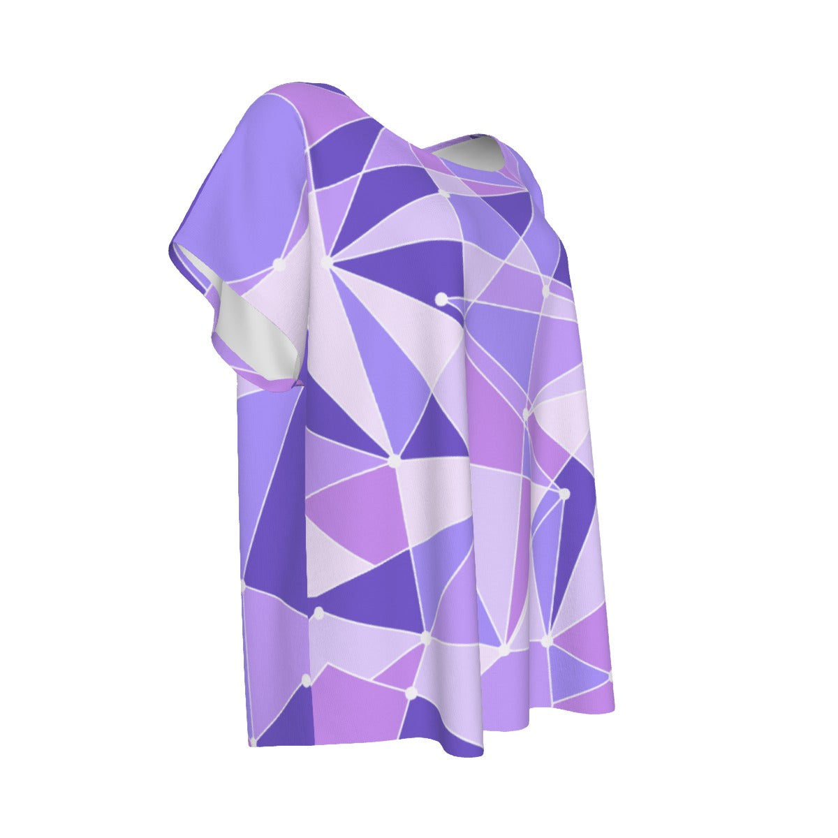 Geometric Purple Wall - Women’s Relaxed Fit Scoop Tee