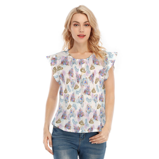 Watercolor Fairytale Fantasy - Women’s Flutter Sleeve Top