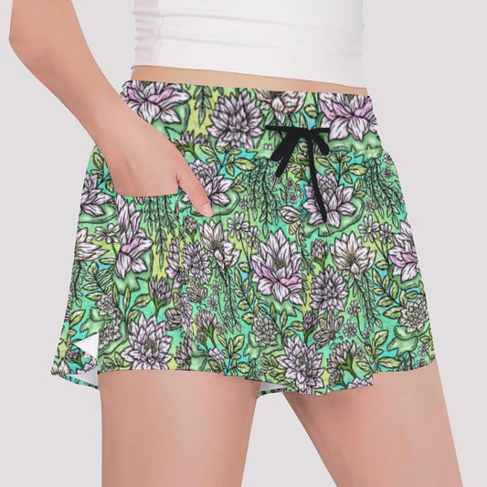 Fairytale Florals – Bayou Blooms - Girls’ Flowy Pocket Shorts