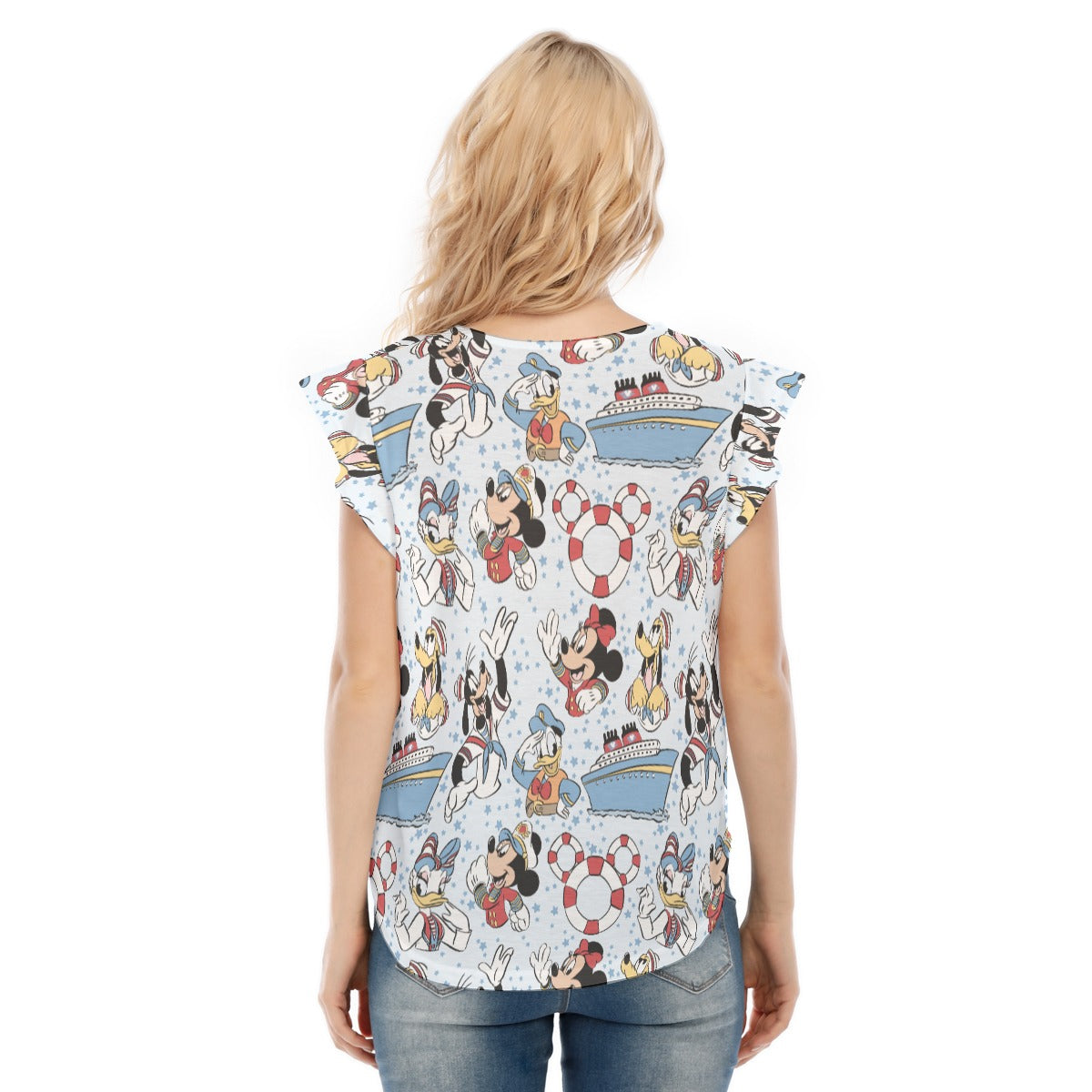 Sailor Cruise Stars - Women’s Flutter Sleeve Top