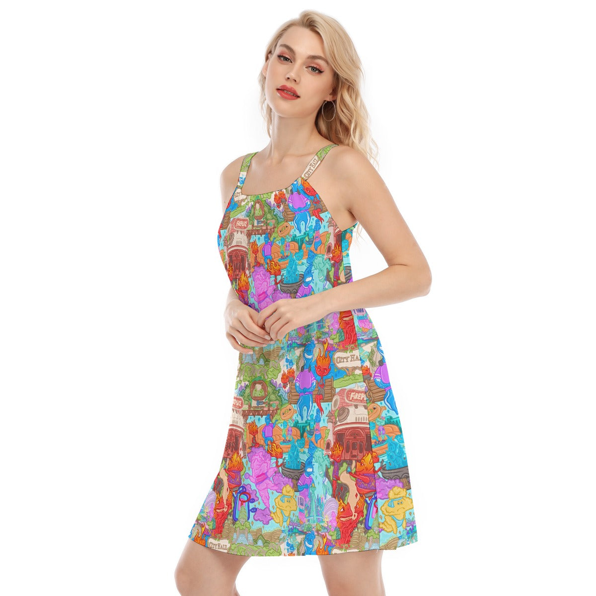 Element City Scene Collage - Women’s Adjustable Sundress
