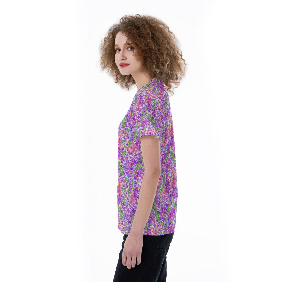 Tropical Splash Vibes - Iconic Crew - Women's Short Sleeve V-Neck T-Shirt