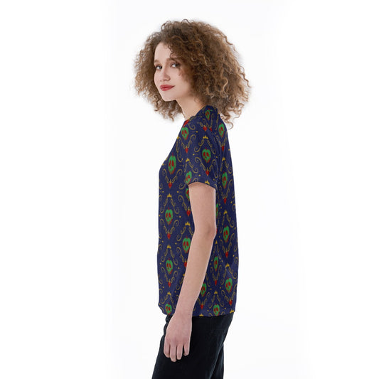 Poison Apple - Women's Short Sleeve V-Neck T-Shirt