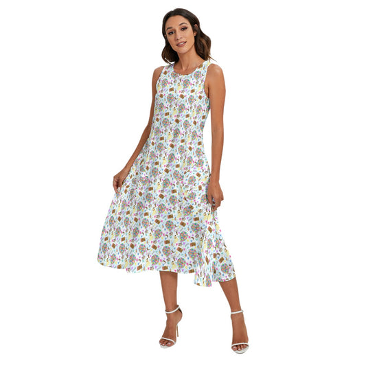 Up Adventure Icons - Women’s Diagonal Pocket Midi Dress