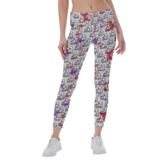 White Robot Balala - Women's Yoga Leggings