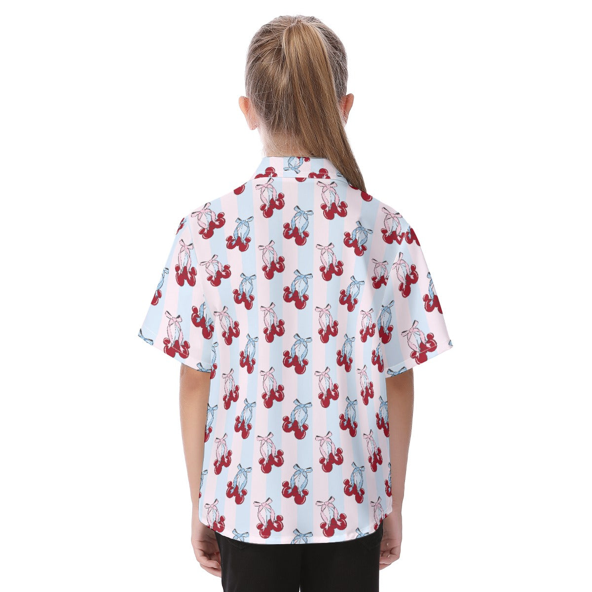 Cherry Ear Bows - Kid's Hawaiian Button Up Shirt