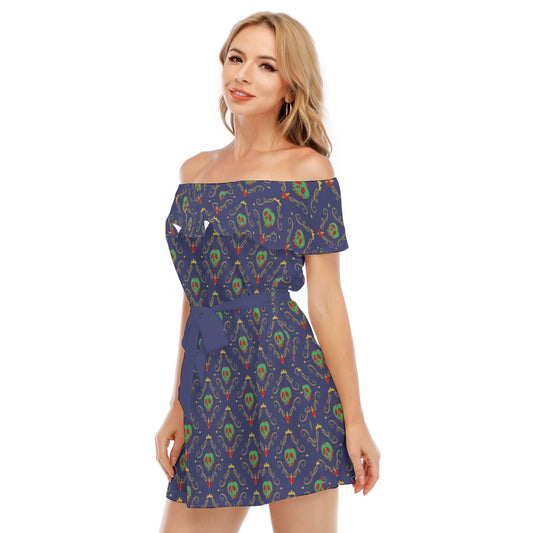Poison Apple - Women's Off-shoulder Ruffle Dress