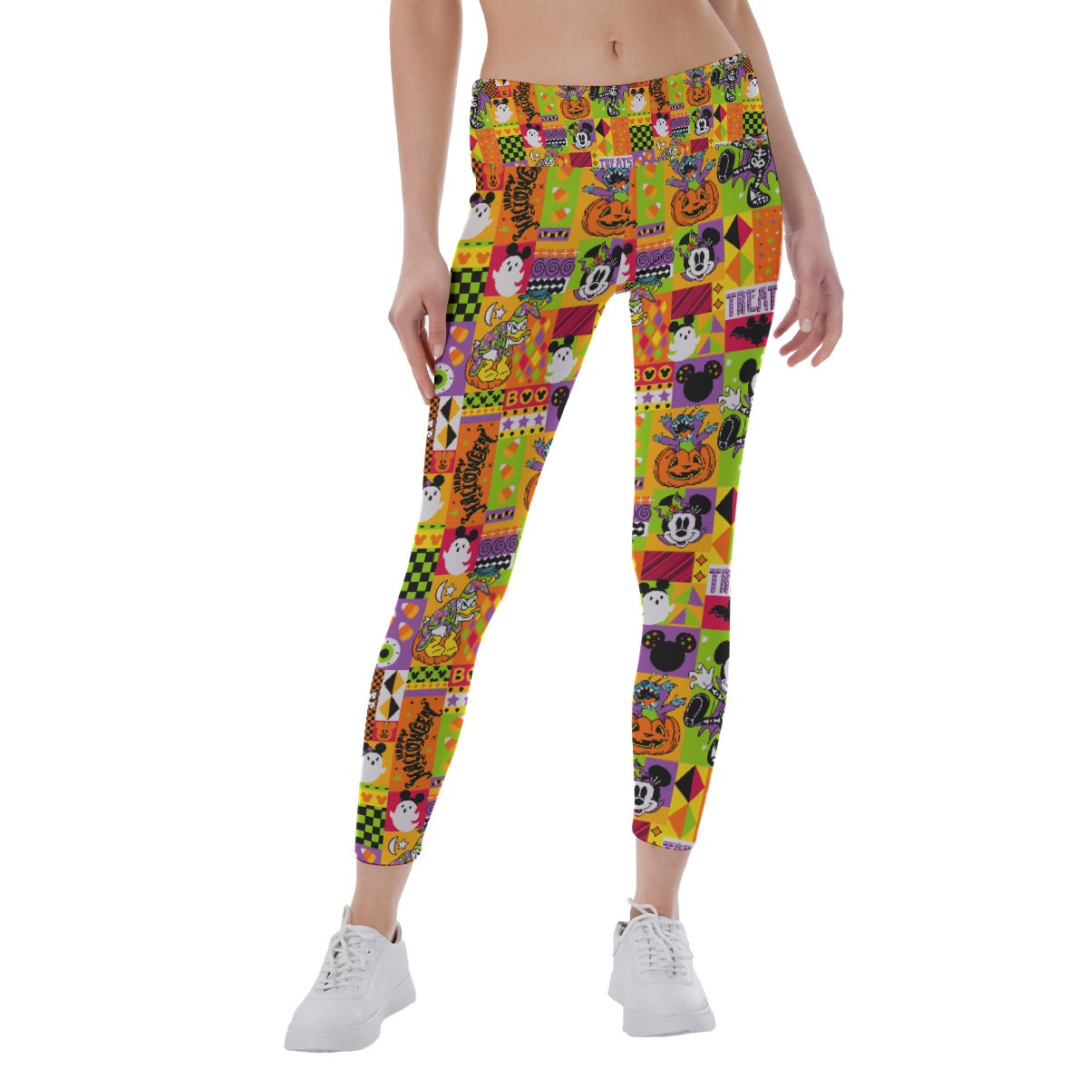 Spooky Patchwork Treats - Women's Yoga Leggings