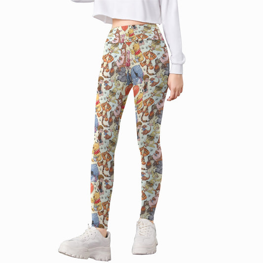 Woodland Friends Sketched - Kid's Leggings