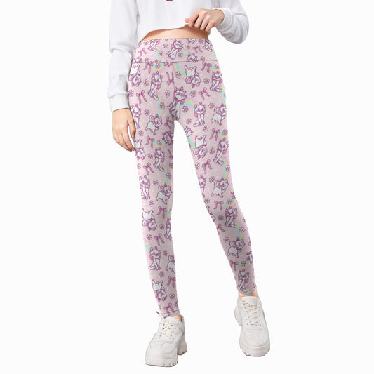 Rainbow Bow Kitty - Kid's Leggings
