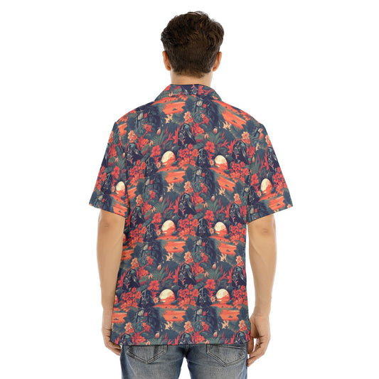 Tropical Dark Side Escape - Men's Hawaiian Button Up Shirt