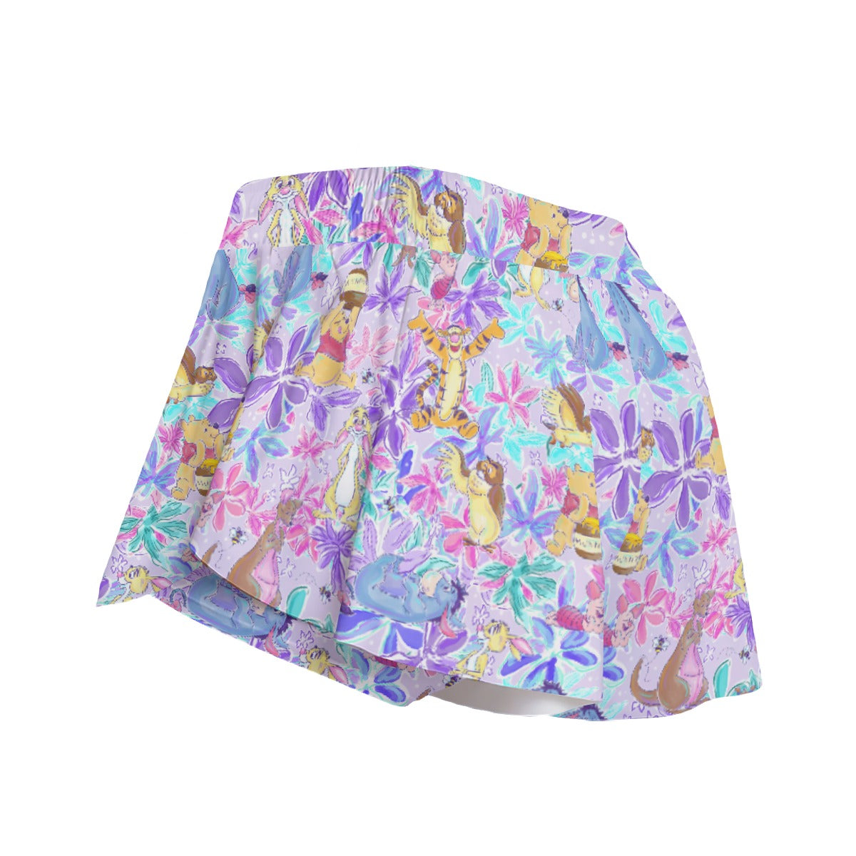 Storybook Friends in Bloom - Women's Flowy Pocket Shorts