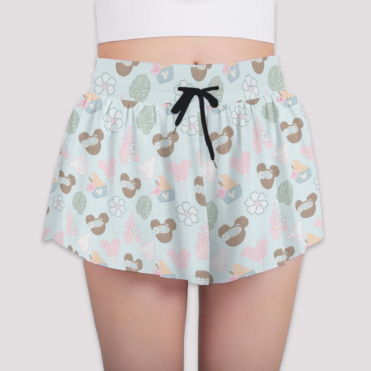 Pastel Island Treats - Girls’ Flowy Pocket Shorts